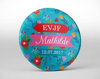1 pin\u0027s Badge cadeau souvenir EVJF / Fleurs du Japon